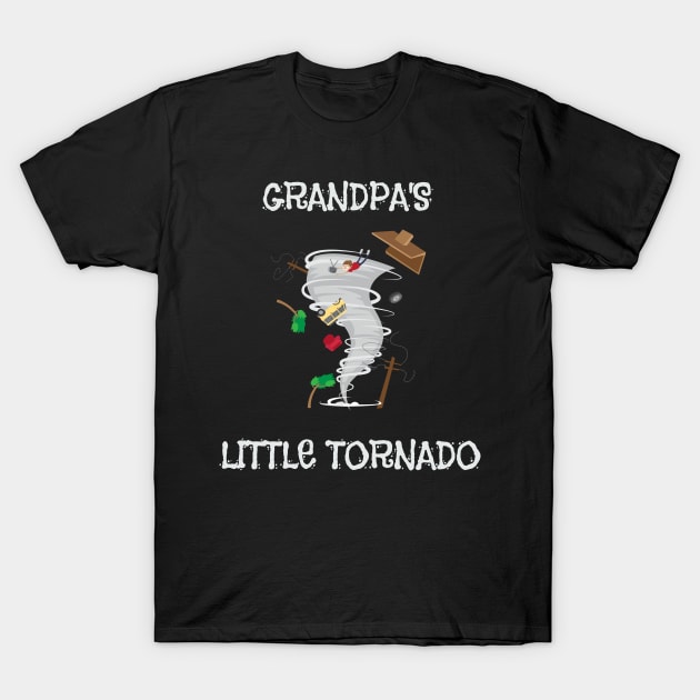 Cute Grandpa's Little Tornado Kids T-Shirt by theperfectpresents